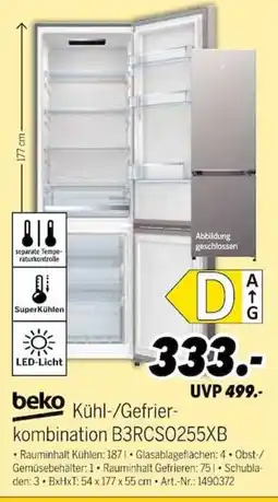 MEDIMAX beko Kühl-/Gefrier-kombination B3RCSO255XB Angebot