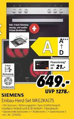 MEDIMAX SIEMENS Einbau-Herd-Set MKE2KA175 Angebot