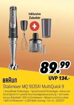 MEDIMAX BRAUN Stabmixer MQ 9135XI MultiQuick 9 Angebot