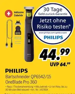 MEDIMAX PHILIPS Bartschneider QP6542/15 OneBlade Pro 360 Angebot