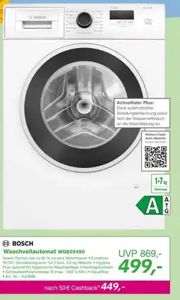 EP BOSCH Waschvollautomat WGE02490 Angebot