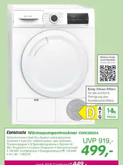 EP Constructa Wärmepumpentrockner CWK3R204 Angebot