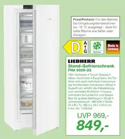 EP LIEBHERR Stand-Gefrierschrank FNd 5026-22 Angebot