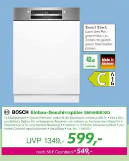 EP BOSCH Einbau-Geschirrspüler SMI4HBS02D Angebot
