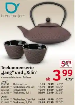 Selgros bredemeijer Teekannenserie Jang" und „Xilin" Angebot