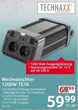 Selgros Wechselrichter 1200W TE16 Angebot