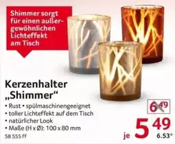 Selgros Kerzenhalter "Shimmer" Angebot