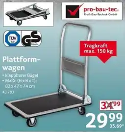 Selgros Plattform-wagen pro-bau-tec Angebot