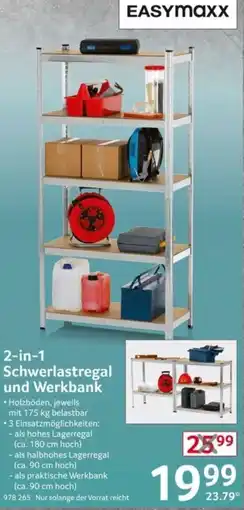 Selgros EASYmaxx 2-in-1 Schwerlastregal und Werkbank Angebot