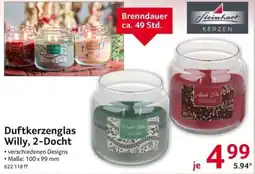 Selgros Duftkerzenglas Willy, 2-Docht Angebot