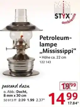 Selgros STYX ambiente Petroleum-lampe „Mississippi“ Angebot