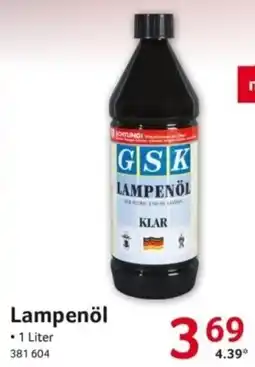 Selgros GSK Lampenöl Angebot