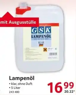 Selgros GSK Lampenöl Angebot