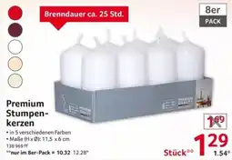 Selgros Premium Stumpenkerzen Angebot