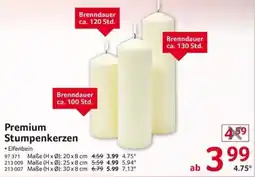 Selgros Premium Stumpenkerzen Angebot