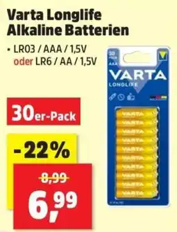 Thomas Philipps Varta Longlife Alkaline Batterien Angebot