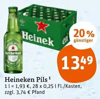 tegut Heineken Pils 28x0,25L Angebot