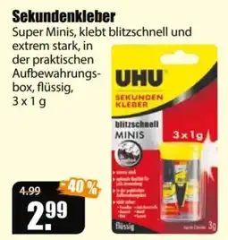 V Baumarkt UHU Sekundenkleber Super Minis Angebot