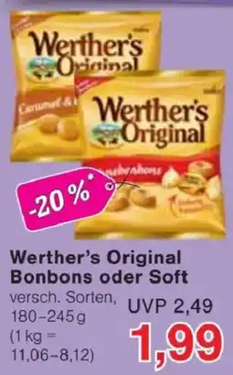 Jawoll Werther's Original Bonbons oder Soft Angebot