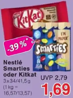 Jawoll Nestlé Smarties oder Kitkat Angebot