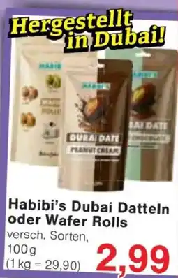 Jawoll Habibi's Dubai Datteln oder Wafer Rolls Angebot