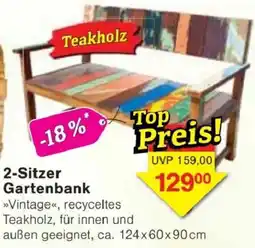 Jawoll 2-Sitzer Gartenbank »Vintage«, recyceltes Teakholz Angebot