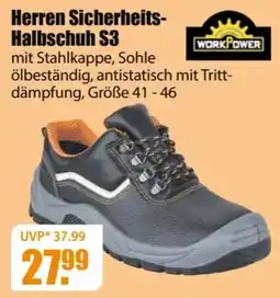 V Baumarkt Herren Sicherheits-Halbschuh S3 WORKPOWER Angebot
