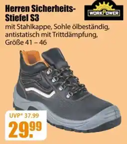 V Baumarkt Herren Sicherheits-Stiefel S3 WORKPOWER Angebot