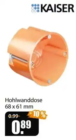 V Baumarkt KAISER Hohlwanddose Angebot