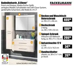 V Baumarkt FACKELMANN Badmöbelserie „B.Clever“ Angebot