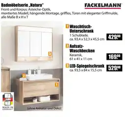 V Baumarkt FACKELMANN Badmöbelserie „Natura“ Angebot