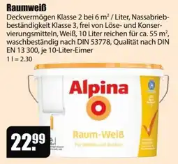 V Baumarkt Alpina Raumweiß Angebot