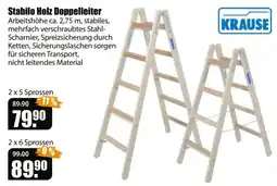 V Baumarkt Stabilo Holz Doppelleiter Angebot