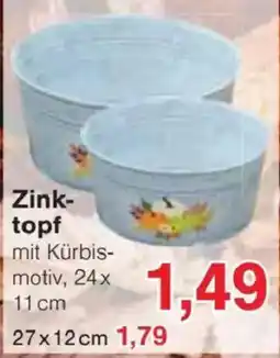 Jawoll Zinktopf mit Kürbismotiv Angebot