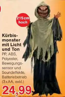 Jawoll Kürbismonster mit Licht und Ton Angebot