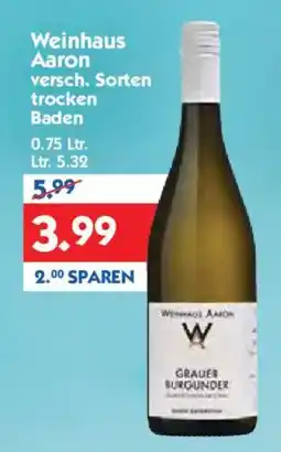 Hol'ab Getränkemarkt Weinhaus Aaron Grauer Burgunder Angebot