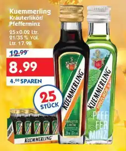 Hol'ab Getränkemarkt Kuemmerling Kräuterlikör/ Pfefferminz Angebot