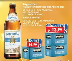 Hol'ab Getränkemarkt Bayreuther Hell/Urstoff/Hefeweißbier Alkoholfrei Angebot