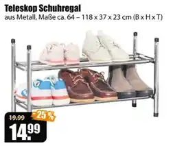 V Baumarkt Teleskop Schuhregal aus Metall Angebot