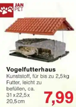 Jawoll Vogelfutterhaus JAN PET Angebot