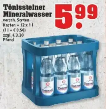 trinkgut Tönissteiner Mineralwasser 12x1L Angebot