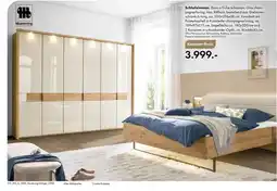 Franz Knuffmann Schlafzimmer, Bianco Eiche teilmassiv, Glas champagnerfarbig, Abs. Riffholz Angebot
