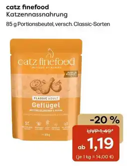Zoo & Co catz finefood Katzen Nassnahrung Classic Adult Geflügel Angebot