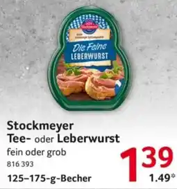 Selgros Stockmeyer Tee- oder Leberwurst Angebot