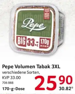 Selgros Pepe Volumen Tabak 3XL Angebot