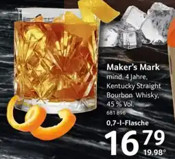 Selgros Maker's Mark Kentucky Straight Bourbon Whisky Angebot