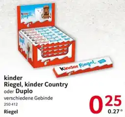 Selgros kinder Riegel Angebot