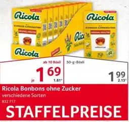 Selgros Ricola Bonbons ohne Zucker Angebot