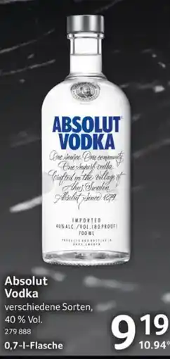 Selgros Absolut Vodka Angebot