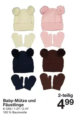 Zeeman Baby-Mütze und Fäustlinge Angebot